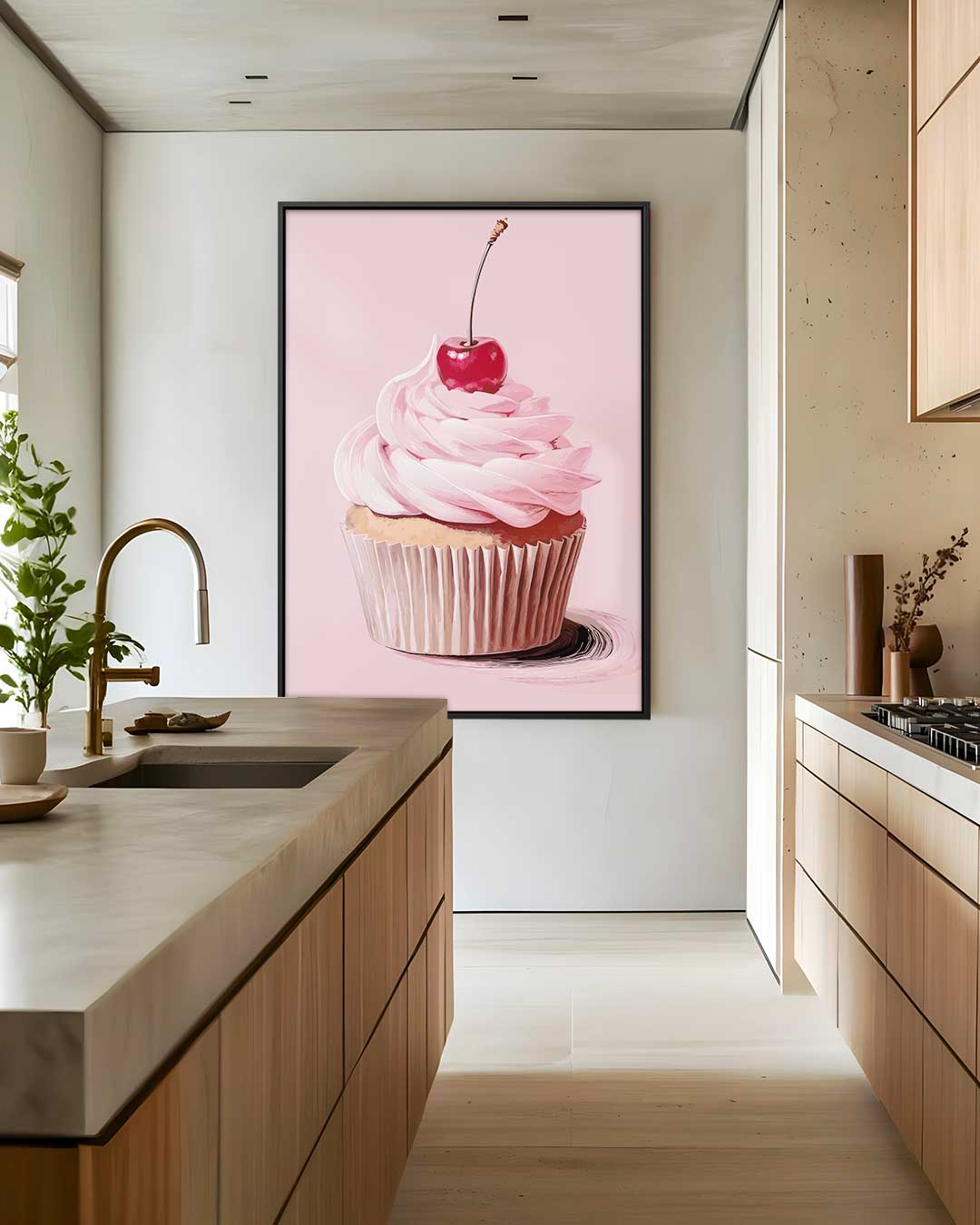 Cupcake Liefde – dibond wanddecoratie in staand formaat