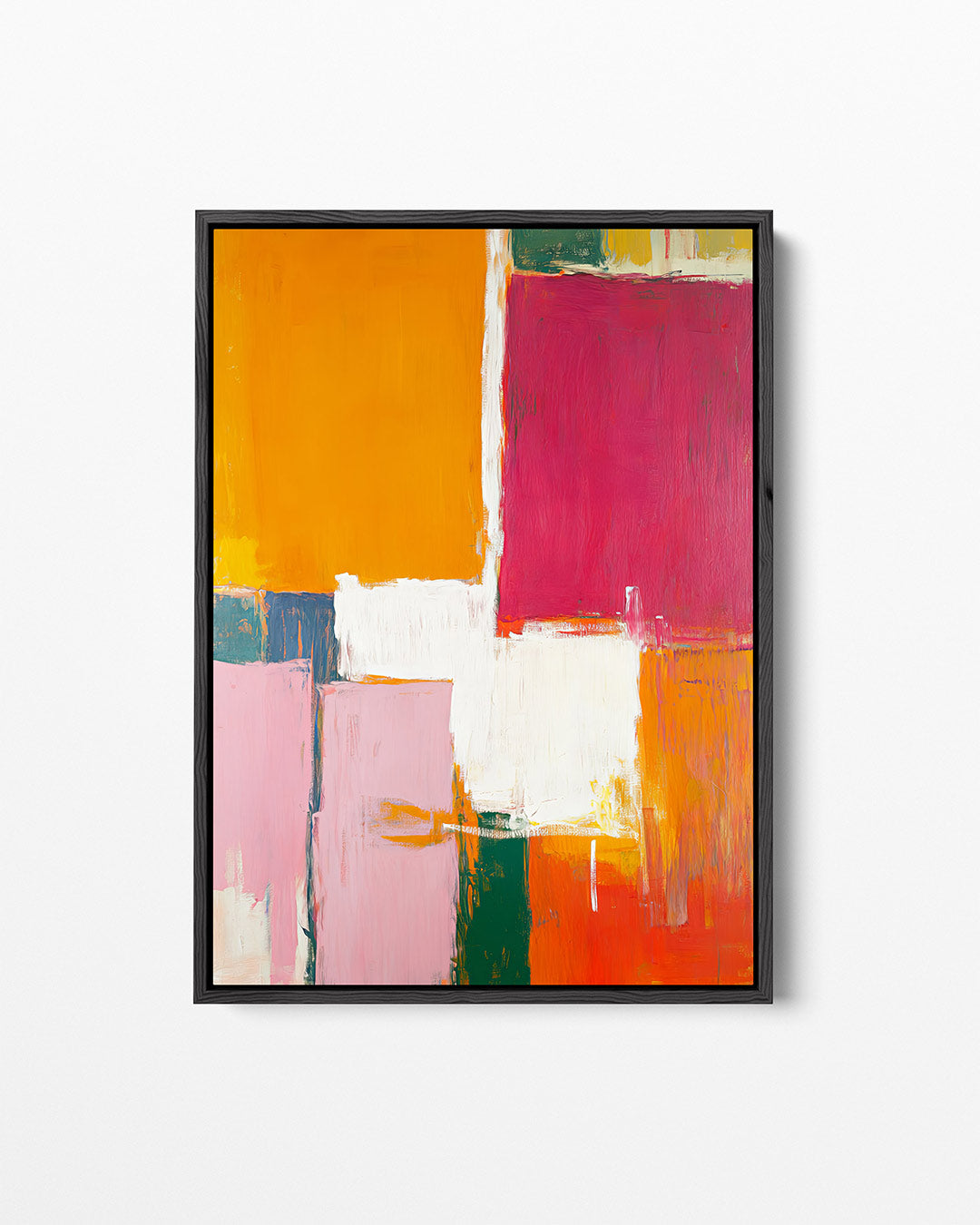 Kleurrijke vlakken – staand wanddecoratie kunstwerk