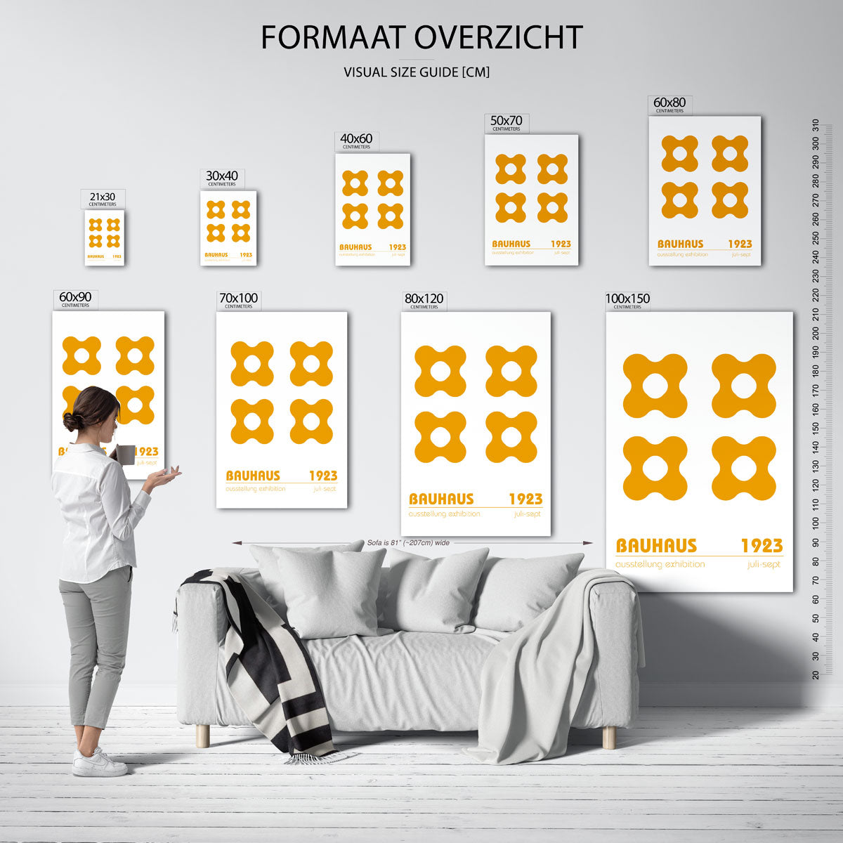 Vormritme en kleur – Bauhaus poster als moderne geometrische wanddecoratie