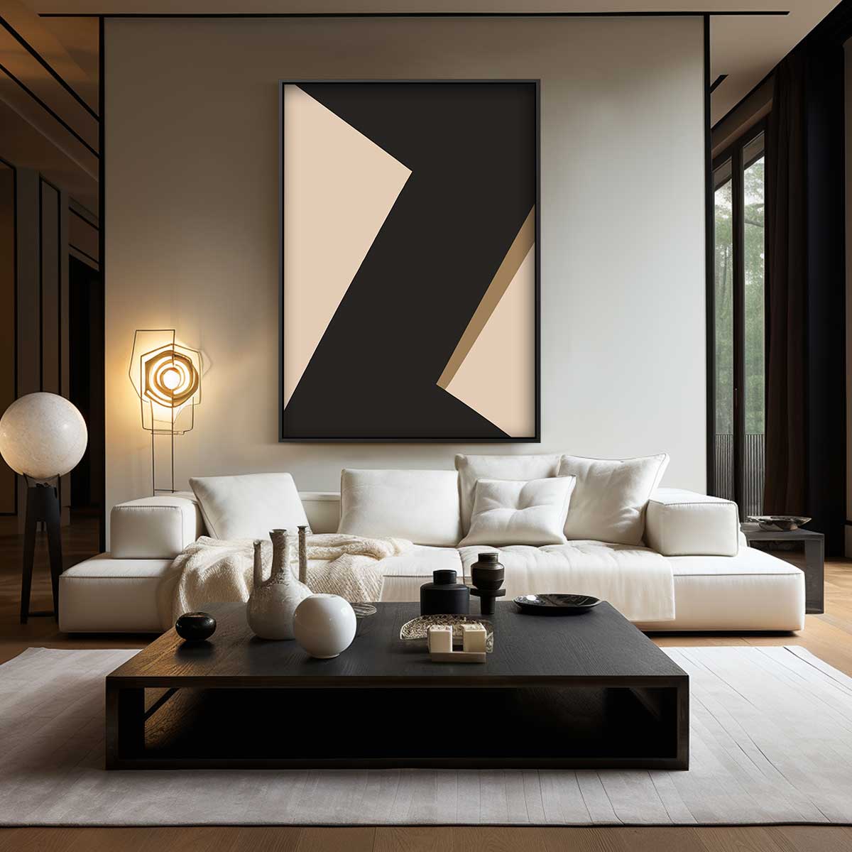 Abstract Elegantie – modern portret kunstwerk van WallArtistic