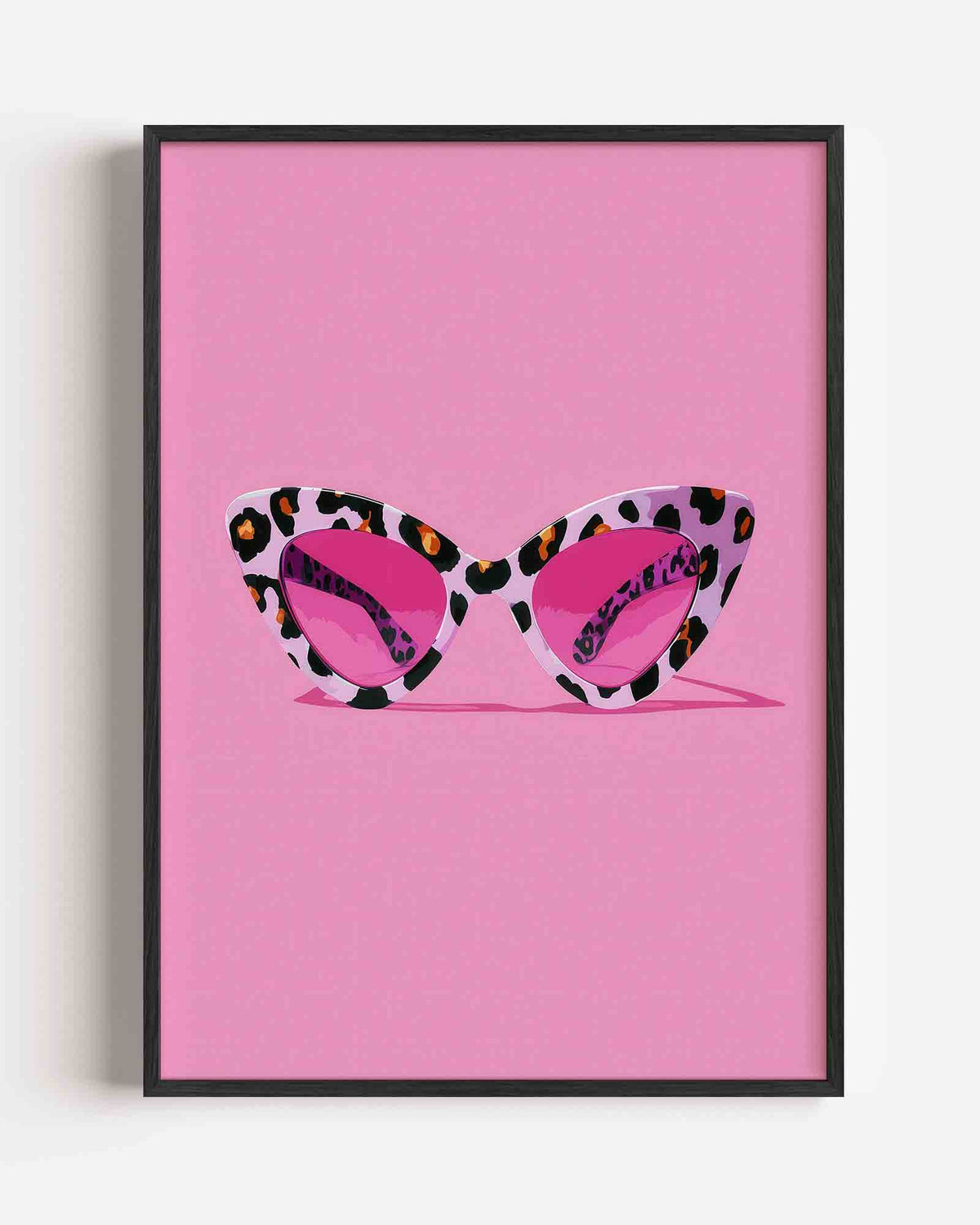 Zonnebril met luipaardprint – Pop Art portret poster als wanddecoratie
