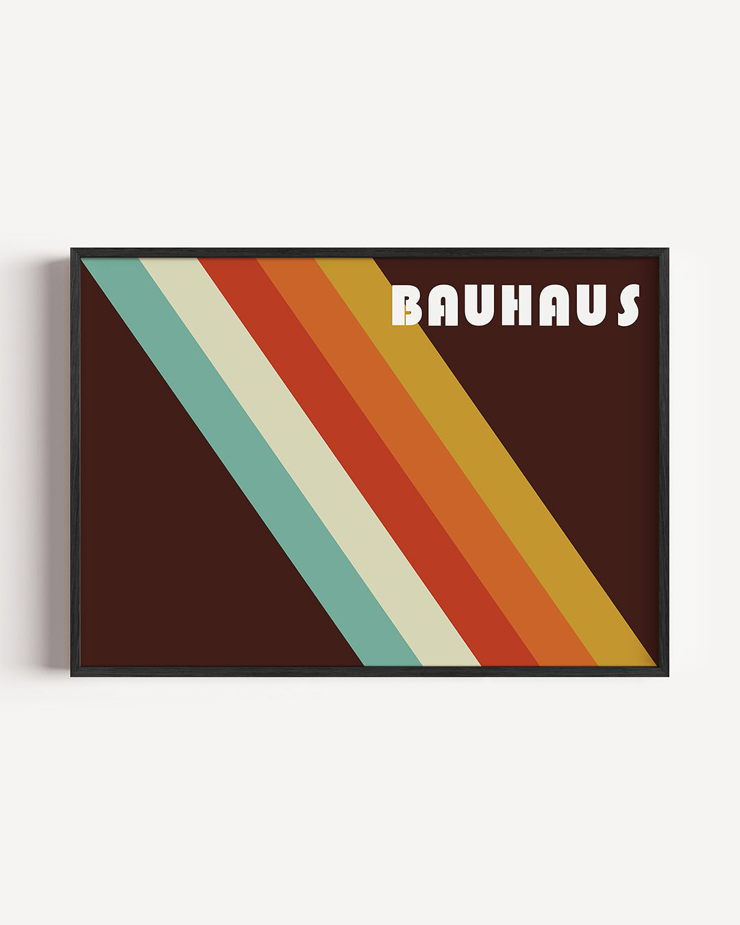 Vorm en kleur – liggende Bauhaus poster als wanddecoratie
