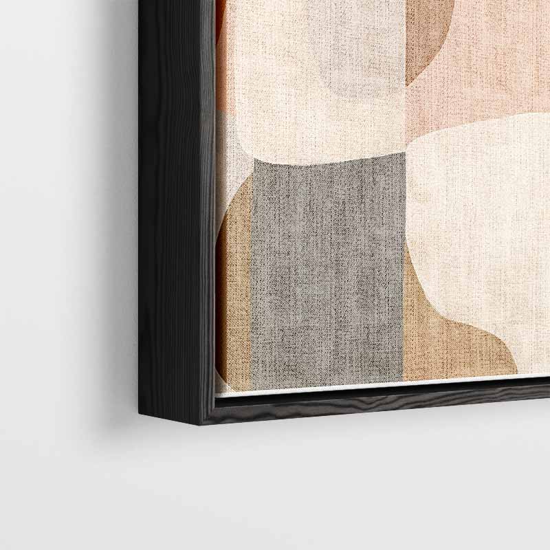 Minimalistische Abstractie in Aardetinten – plexiglas kunstwerk als wanddecoratie