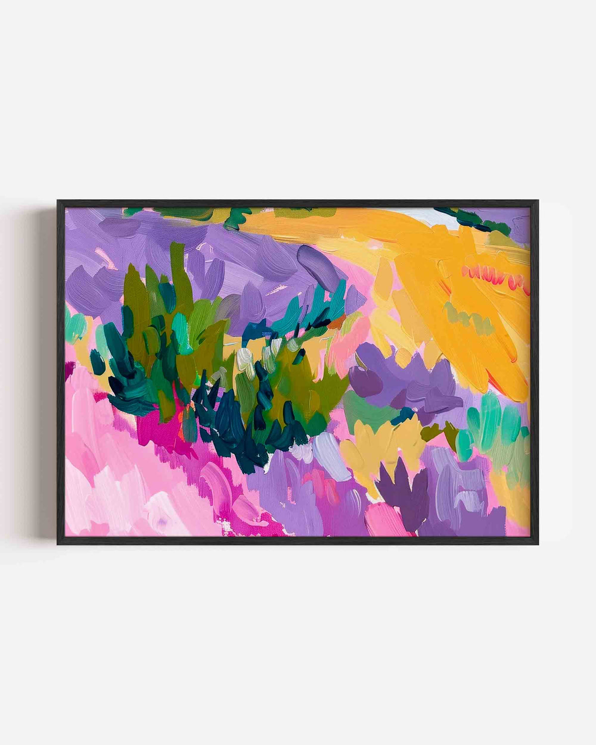 Abstracte kleurrijke vormen – bloemen landscape poster als wanddecoratie