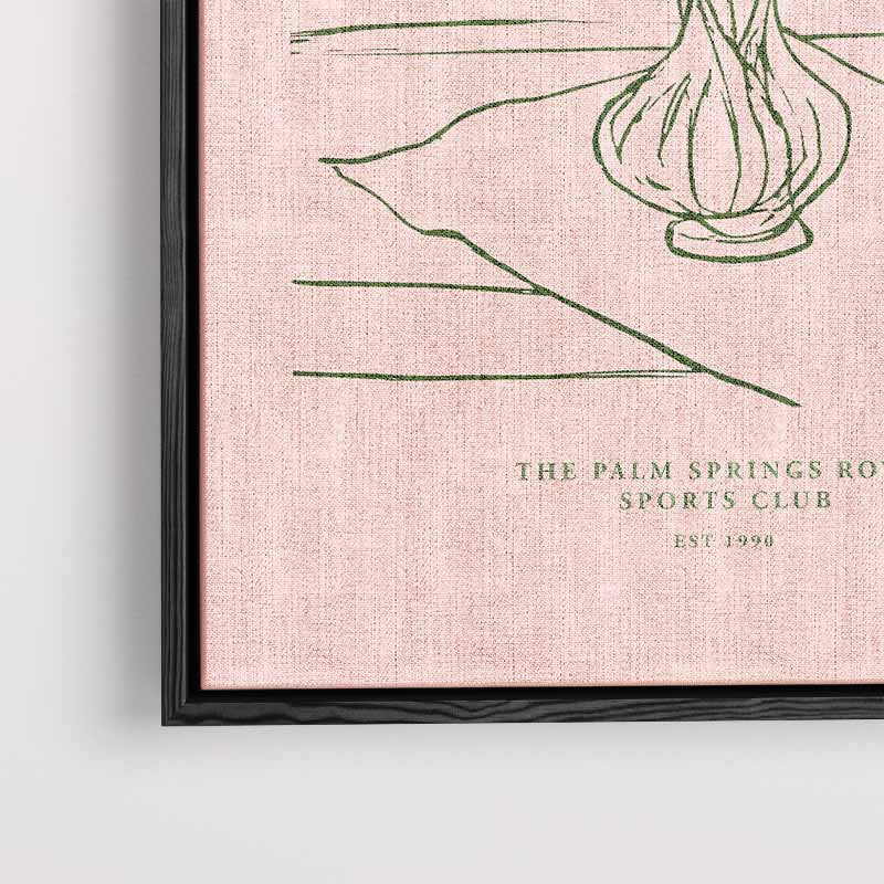 Palm Springs Country Club Bloemenprint – plexiglas kunstwerk als wanddecoratie