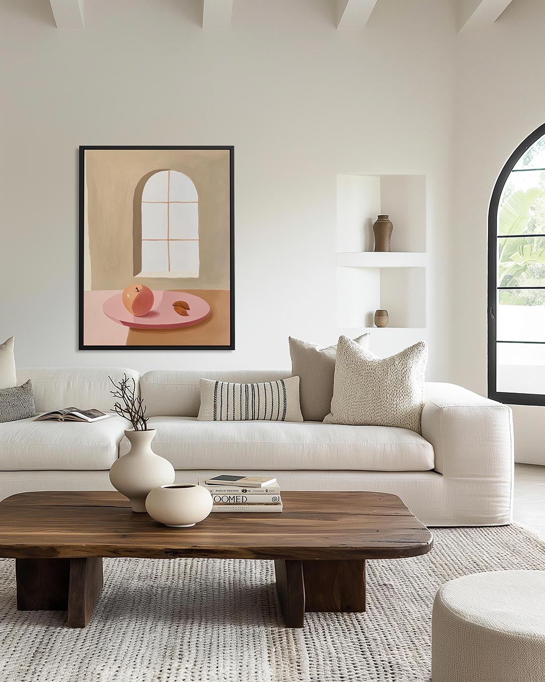 Rustige interieur scène – staand wanddecoratie kunstwerk