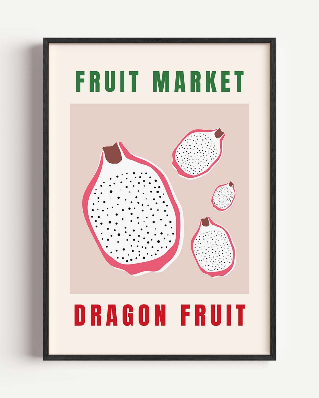 Tropische Vibes Dragon Fruit – keuken portret poster als wanddecoratie