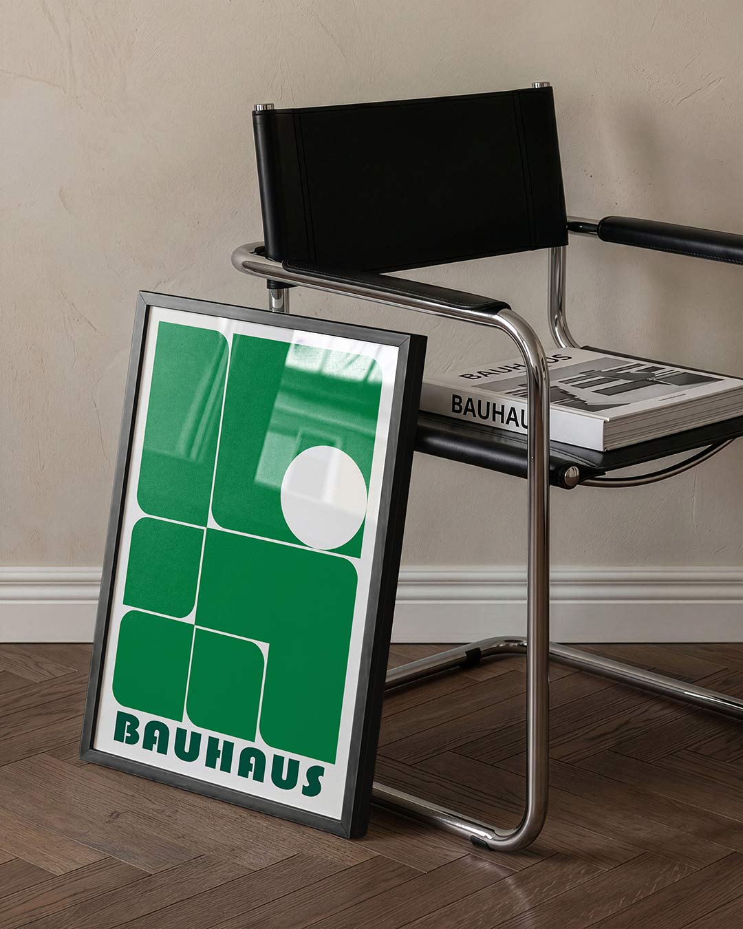 Vorm en balans – staande Bauhaus poster voor aan de muur