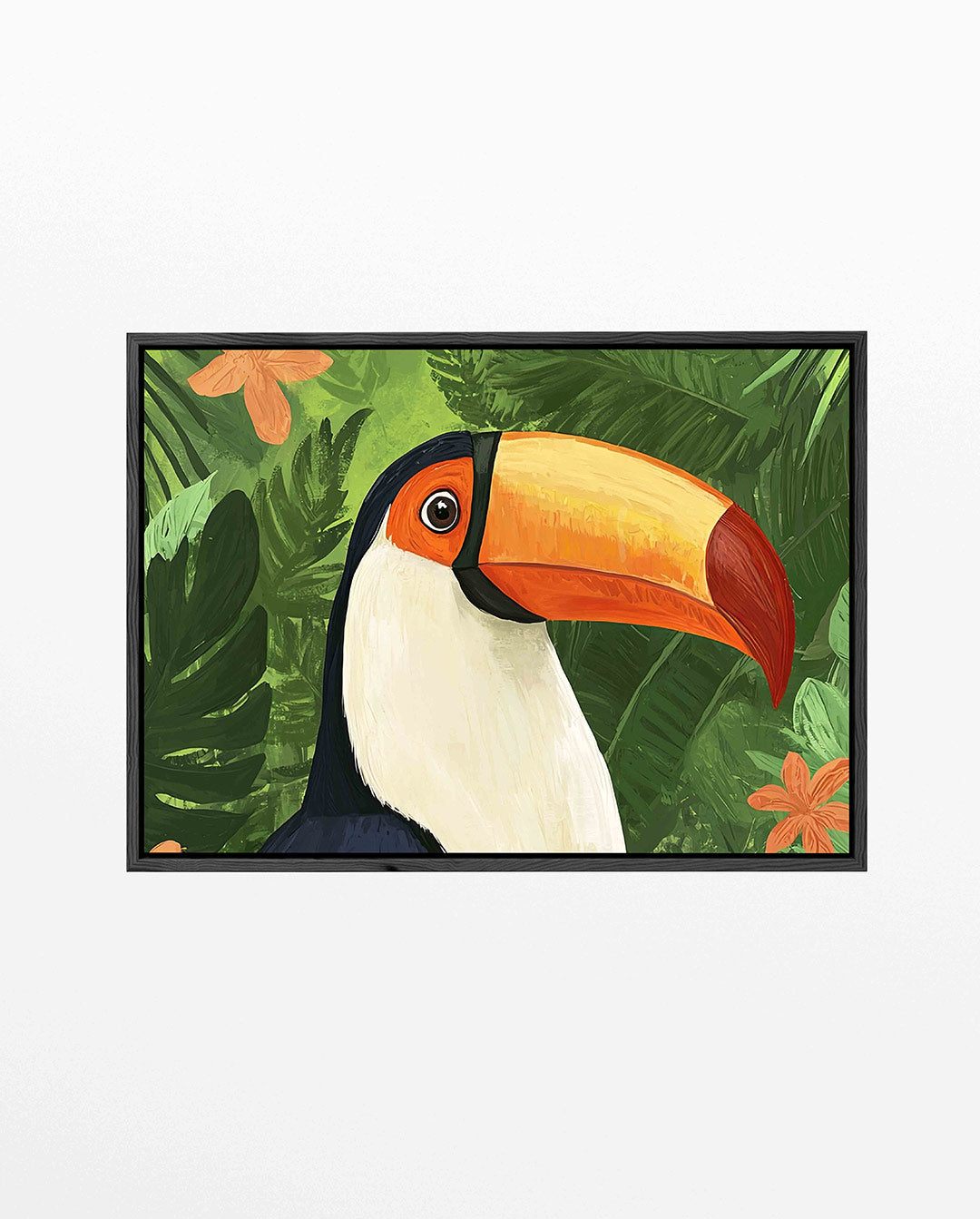 Tropische toekan – liggend dieren kunstwerk