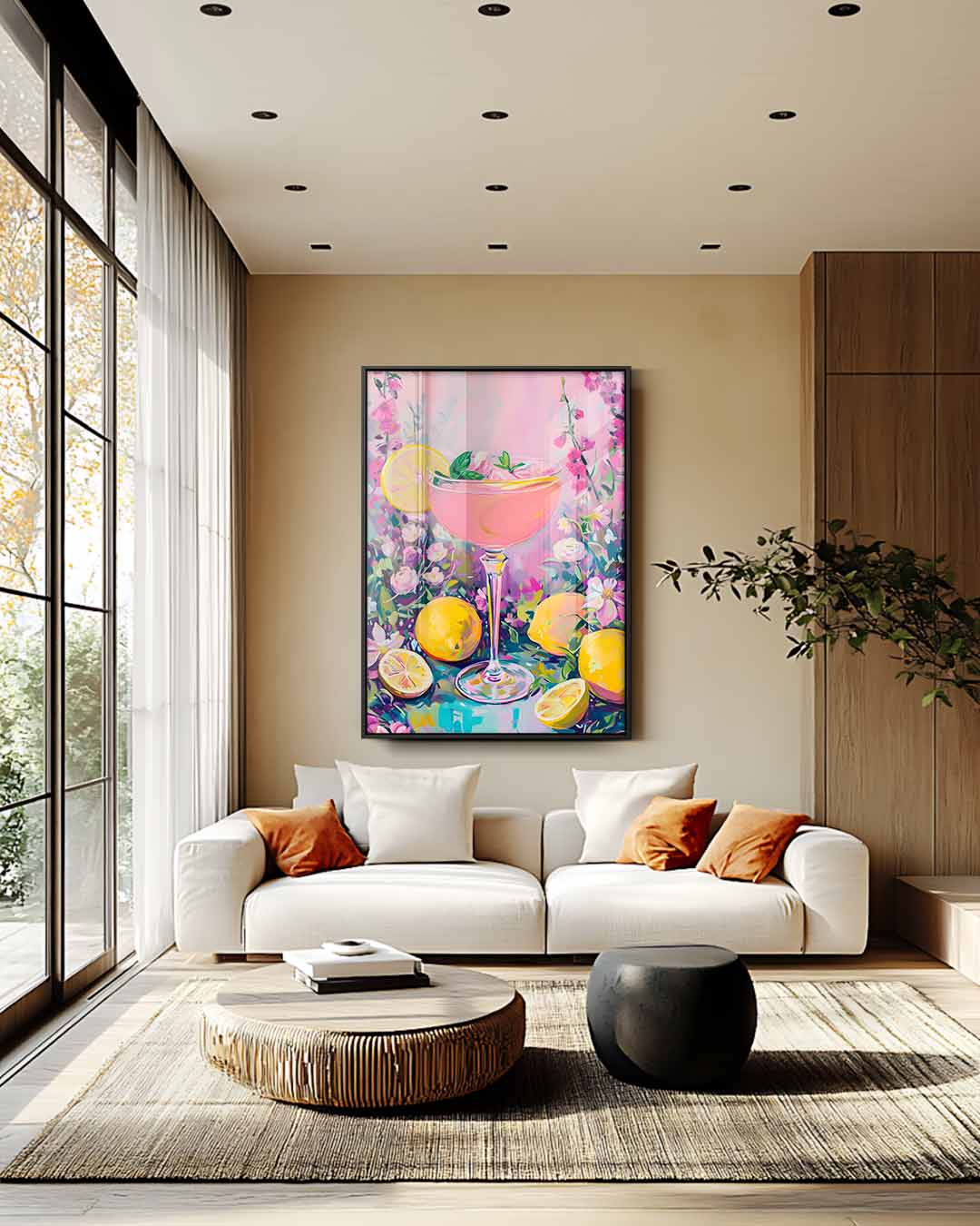 Citrus Bloemenpracht – plexiglas wanddecoratie in portret formaat