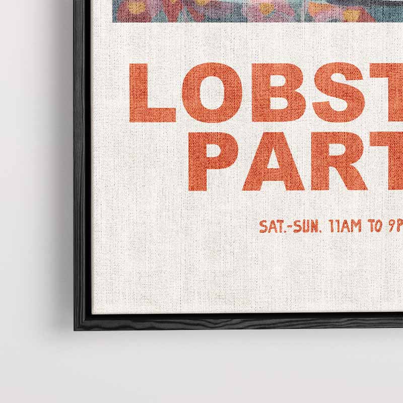 Lobster Party Poster – modern portret kunstwerk van WallArtistic