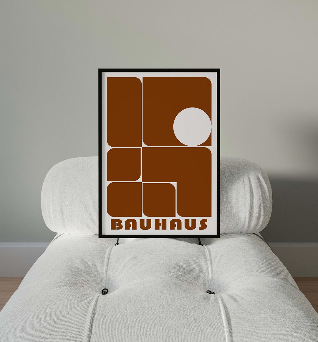 Vorm en balans – moderne Bauhaus wandkunst als poster
