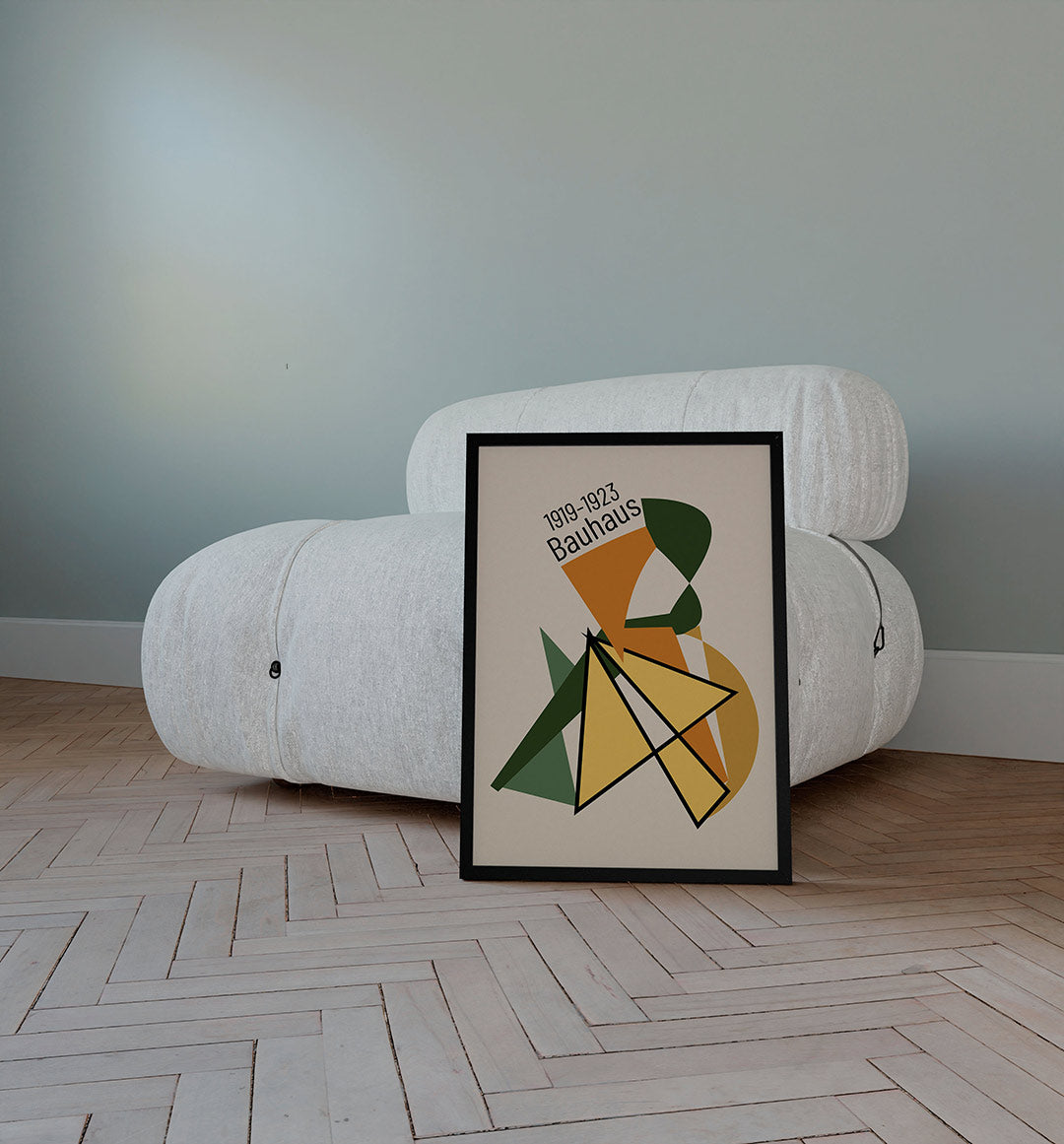 Vormen en vlaken – staande Bauhaus poster voor aan de muur