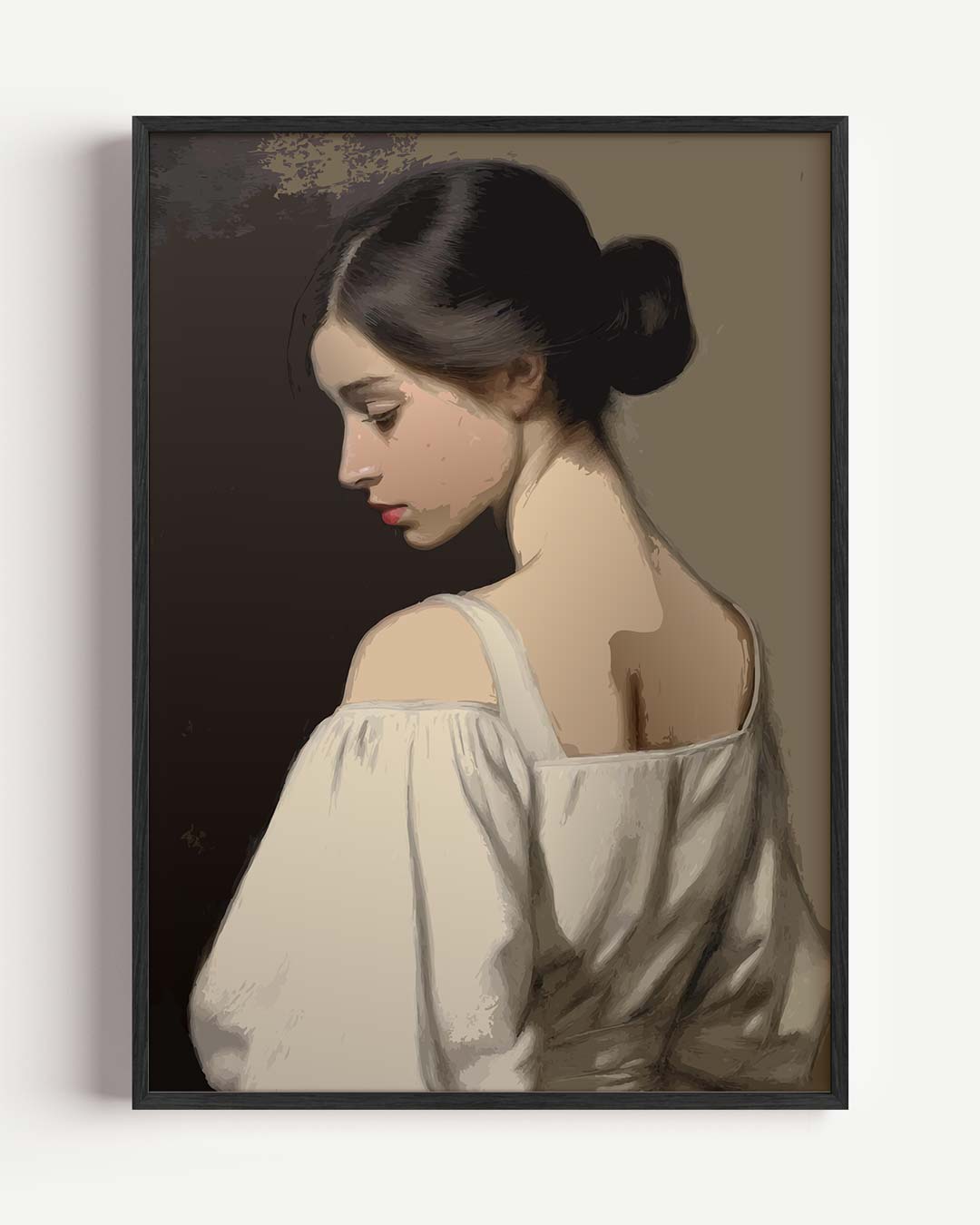 Elegante Vrouwelijke Silhouet – paas portret poster als wanddecoratie