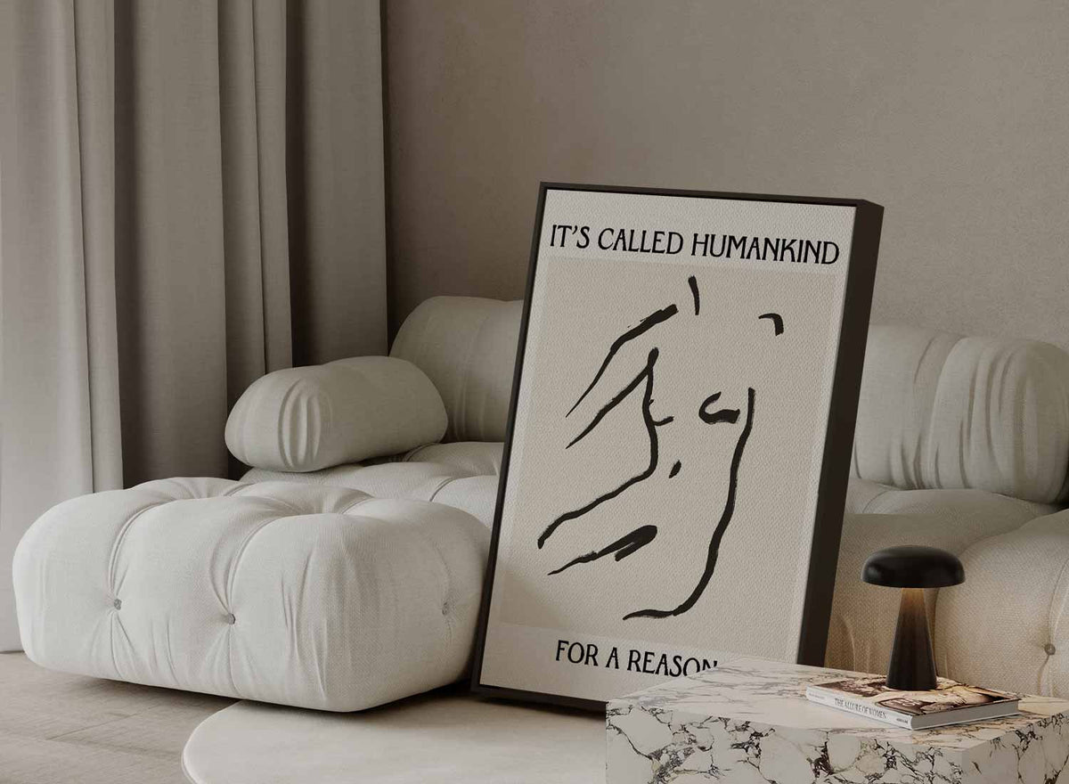 Menselijkheid in Beeld – staande wandkunst voor woonkamer of interieur