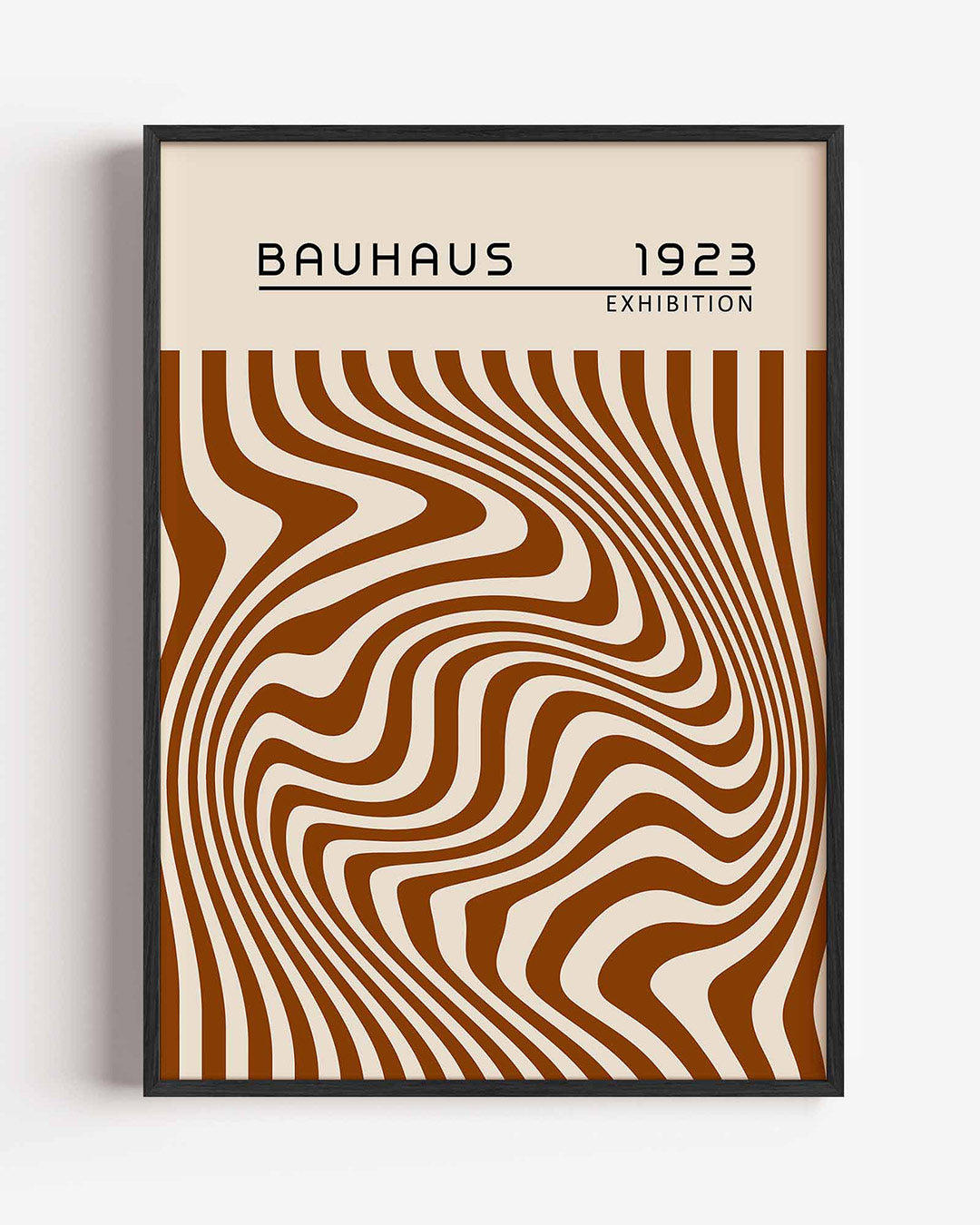 Golvend lijnenspel – staande Bauhaus poster als wanddecoratie