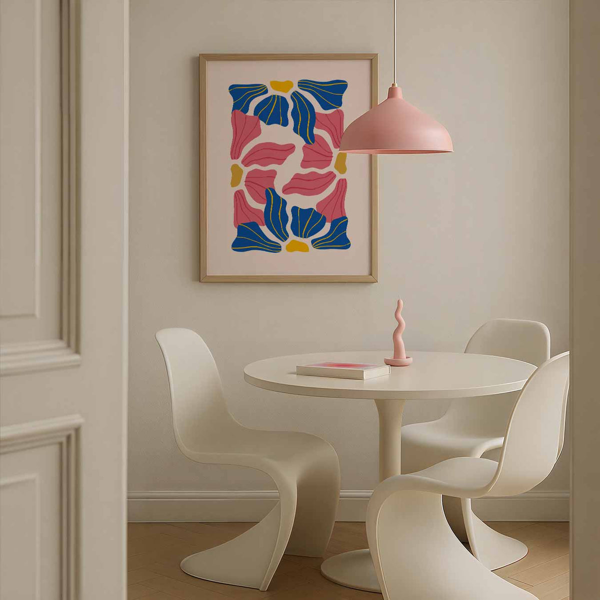 Vrolijke Bloemenabstractie – bloemen poster in staand formaat