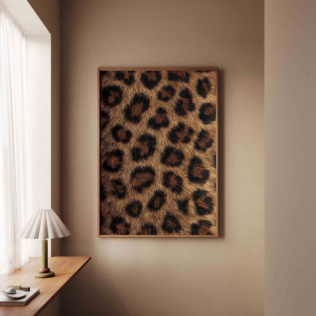 Luipaardpatroon – staande safari wanddecoratie van WallArtistic
