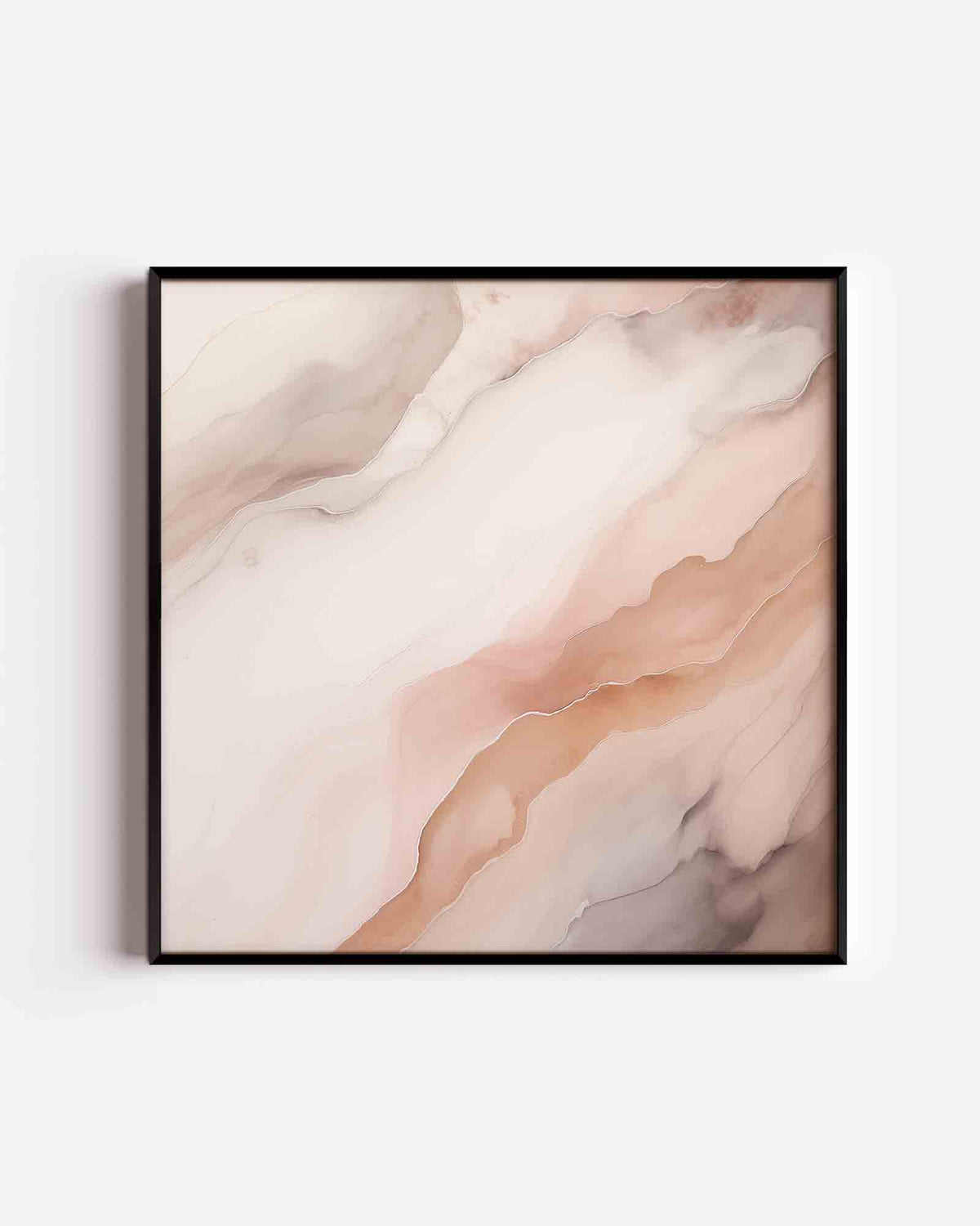 Abstracte lijnen – zacht abstracte vierkante poster als wanddecoratie