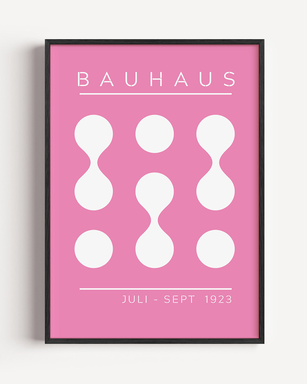Vormen en vlakken – staande Bauhaus poster als wanddecoratie