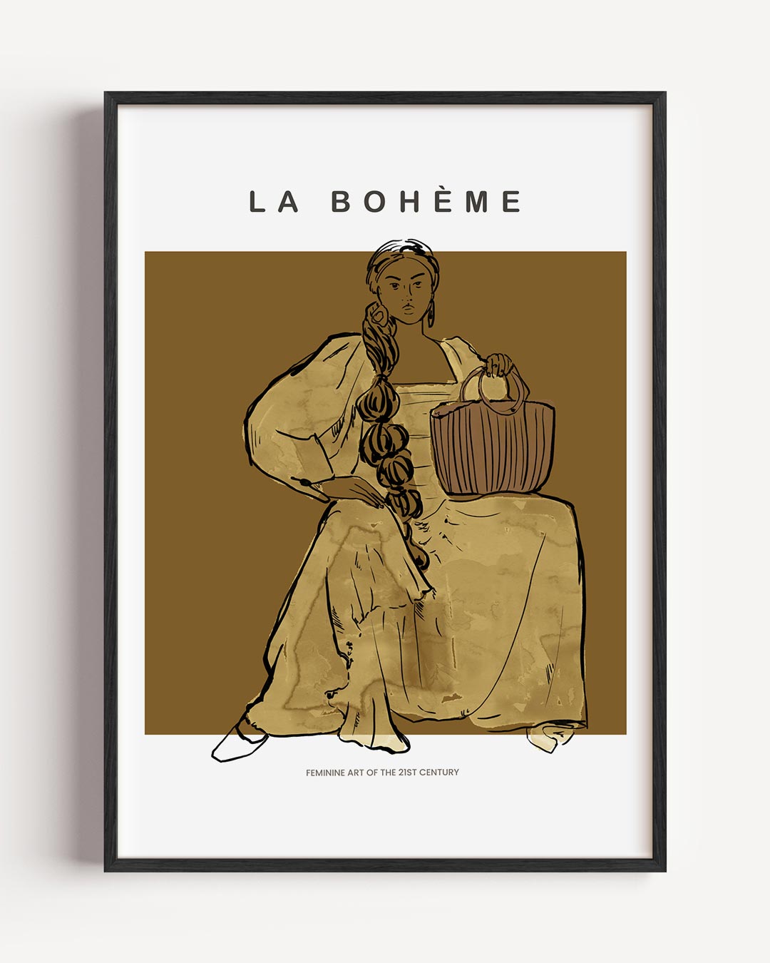 La Bohème Stijlvolle Vrouwenposter – vrouwelijk portret poster als wanddecoratie