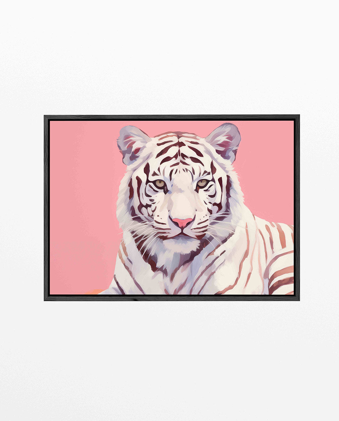 Tijgerportret in pastel – liggend wanddecoratie kunstwerk