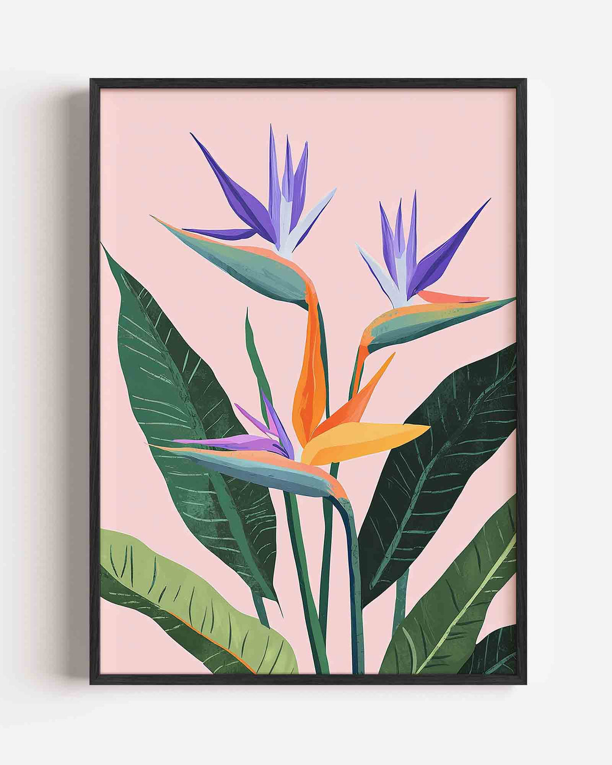 Tropische bloemen – hedendaagse illustratie portret poster als wanddecoratie