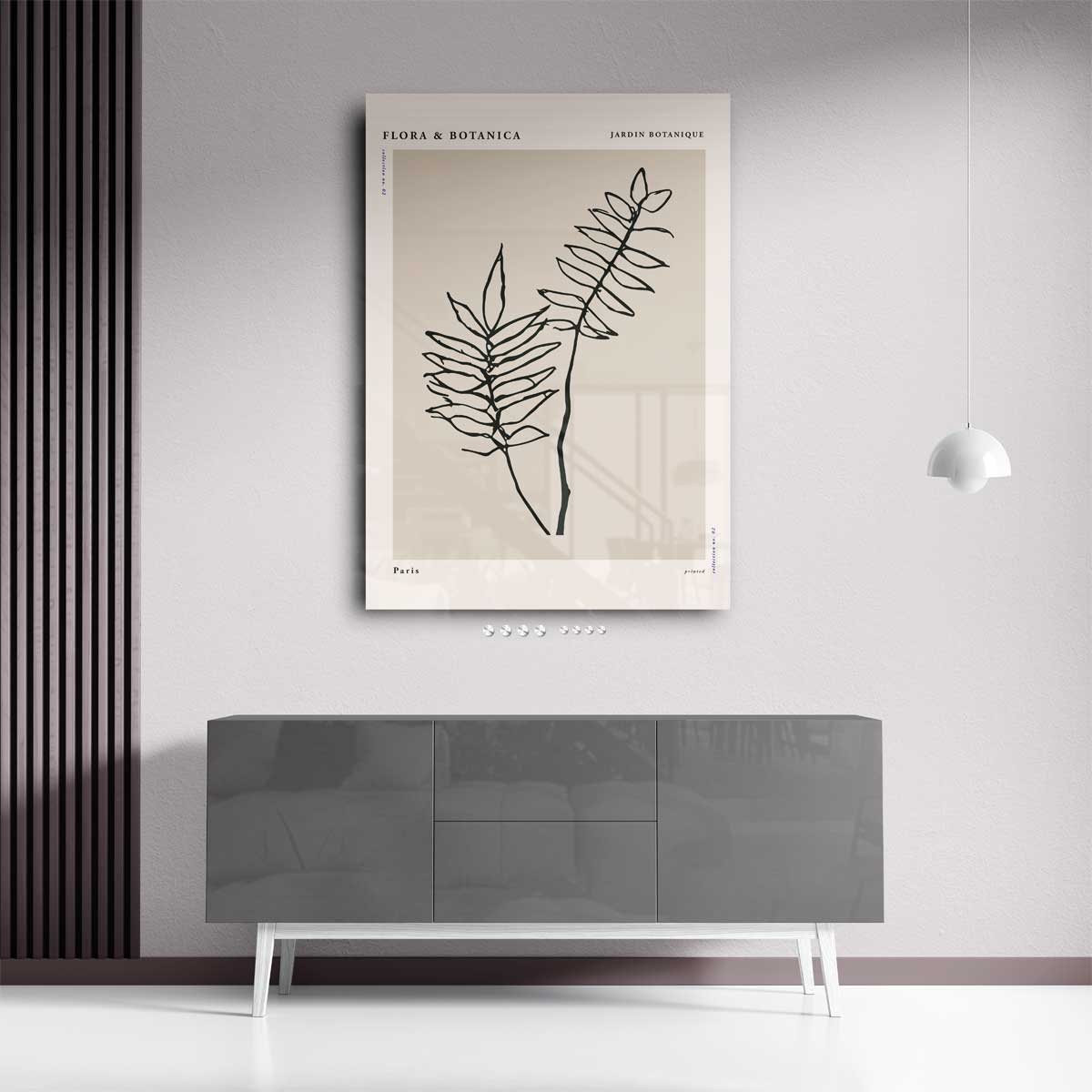 Botanische Elegantie Poster – staand kunstwerk voor modern interieur
