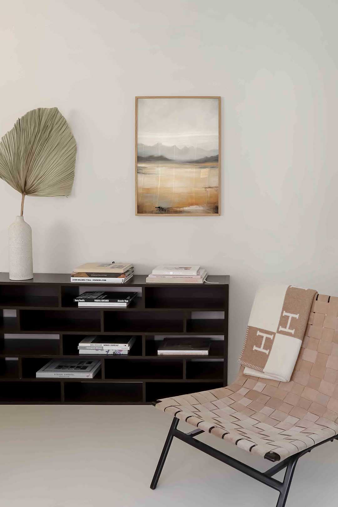 Landschap met bergen – natuur poster in staand formaat