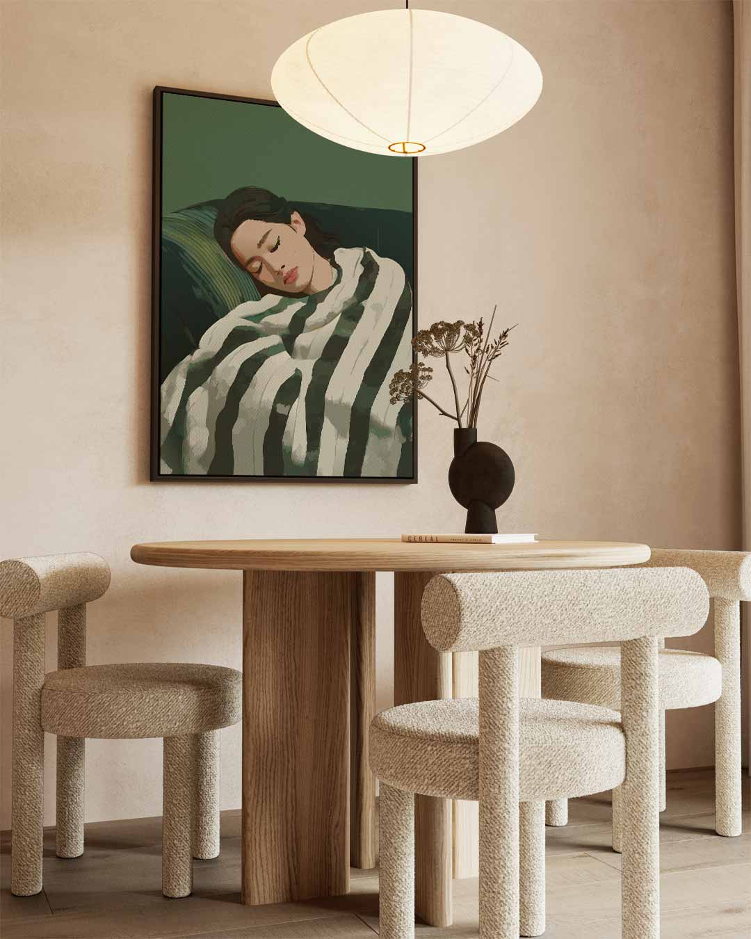 Sereen Slapend – canvas wanddecoratie in portret formaat