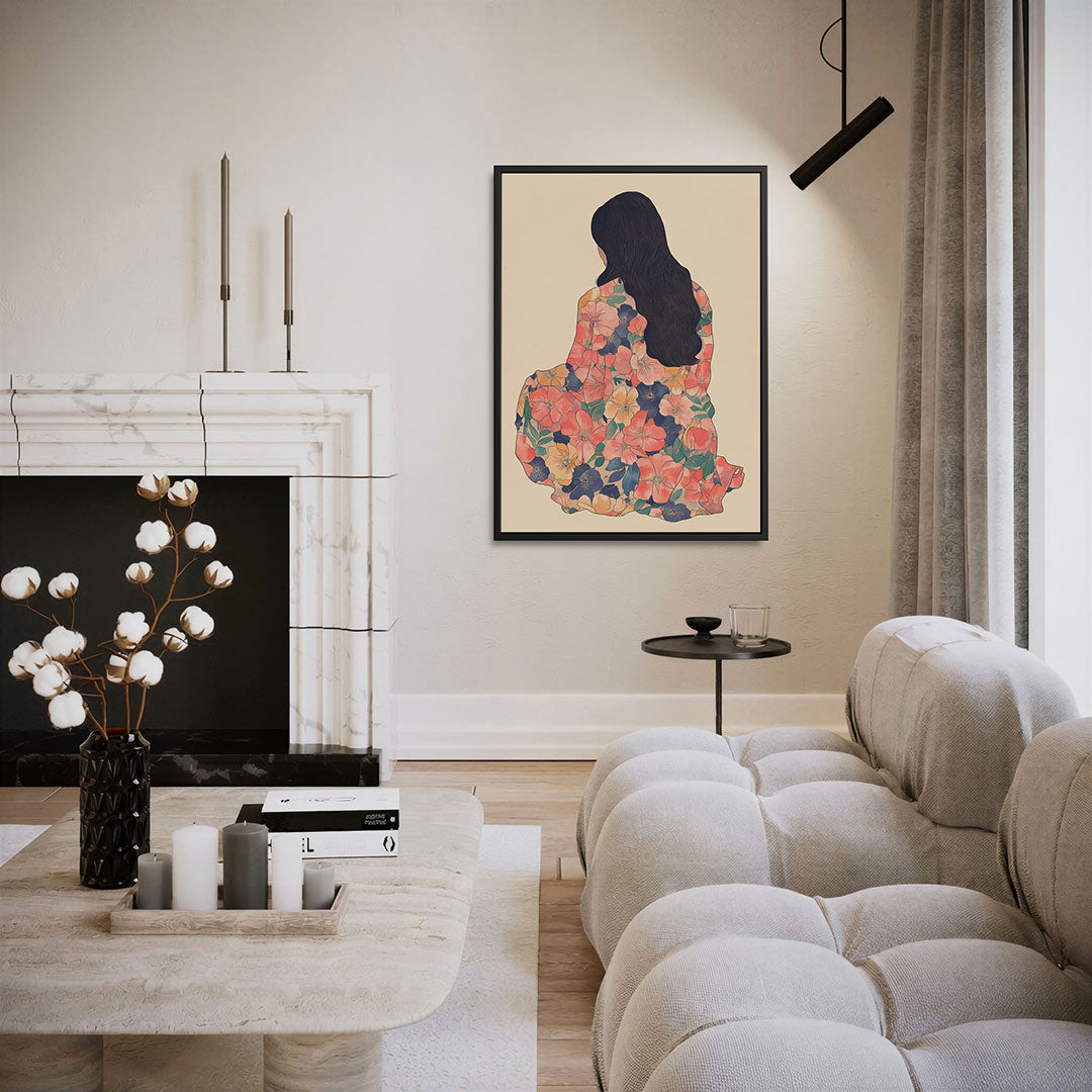 Bloemenfiguur – staand wanddecoratie kunstwerk