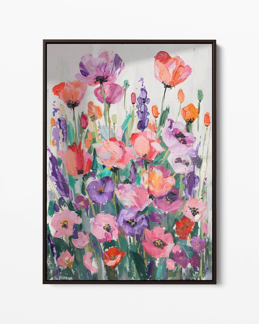 Vrolijke Bloemenexplosie – portret kunstwerk als wanddecoratie