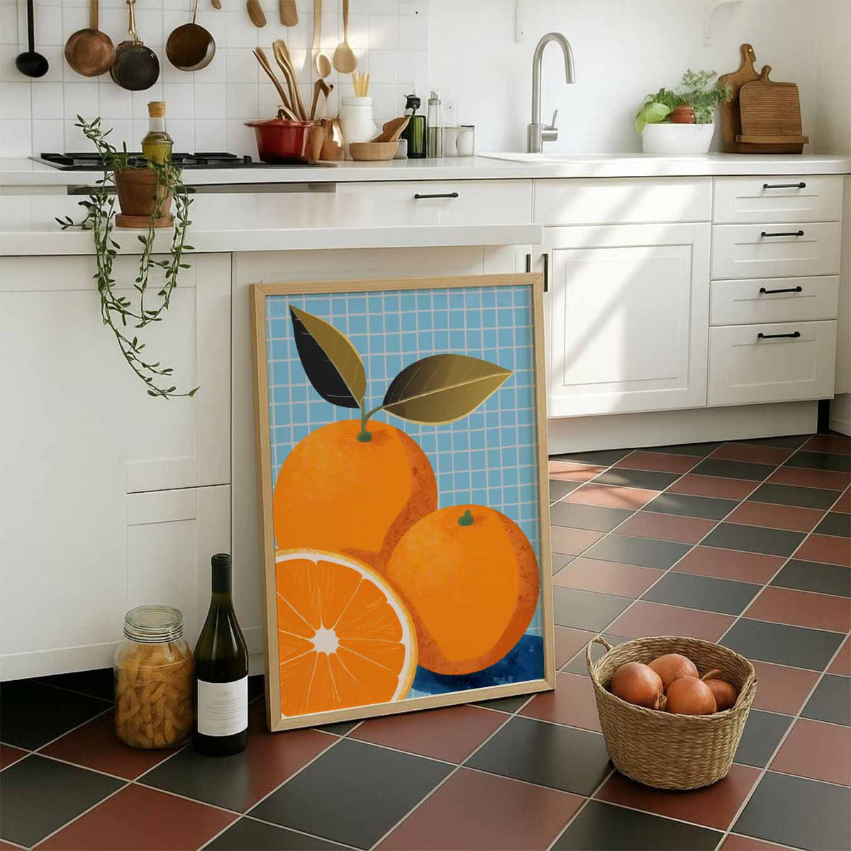 Vrolijke Citrus – staande muurposter voor keuken of eethoek