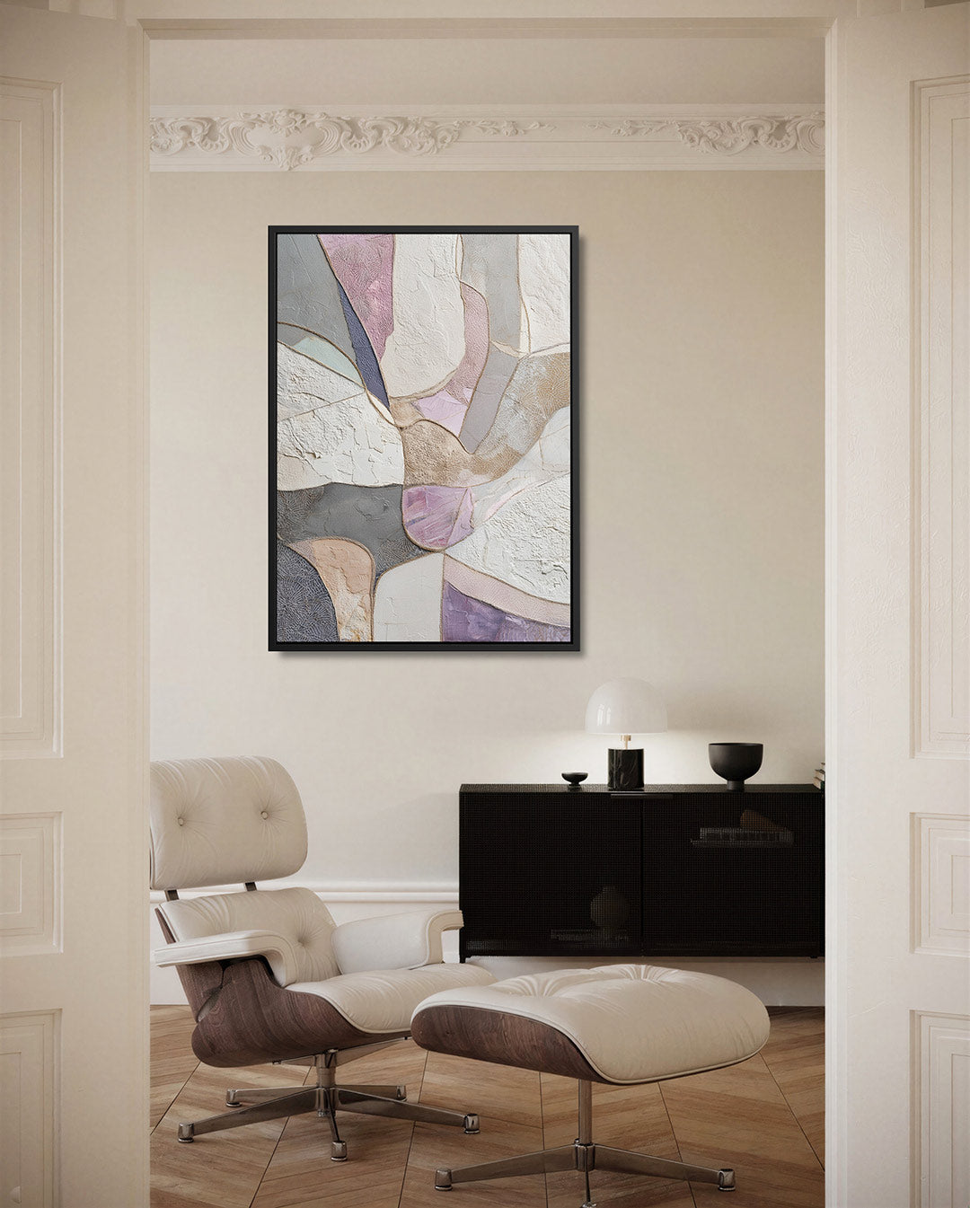 Organische vormen compositie – staand wanddecoratie kunstwerk