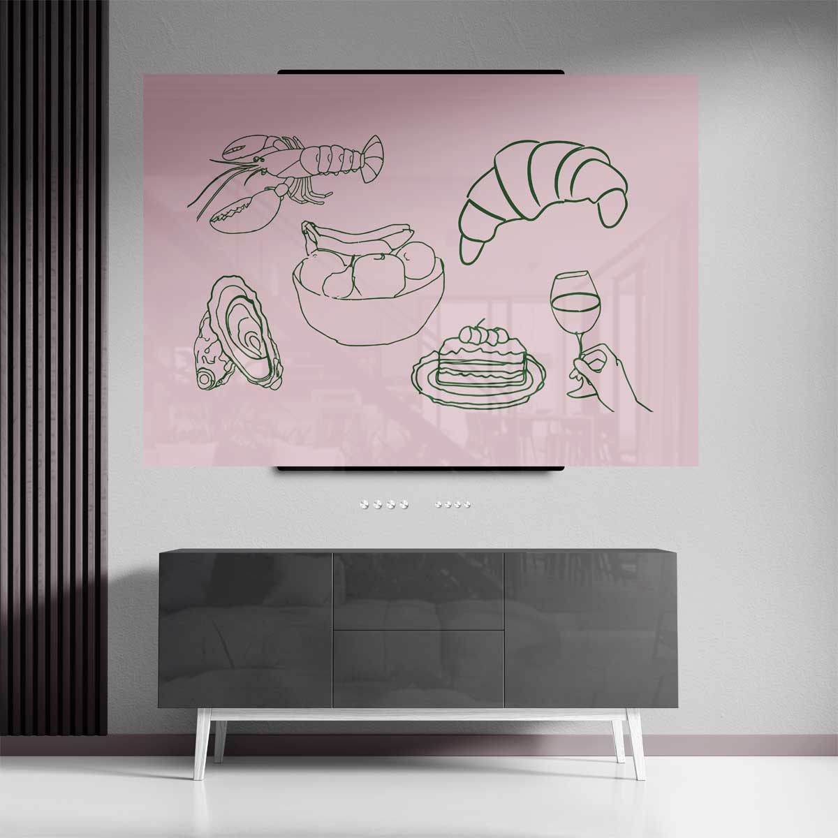 Smakelijke Momenten Illustratie – canvas kunstwerk als wanddecoratie
