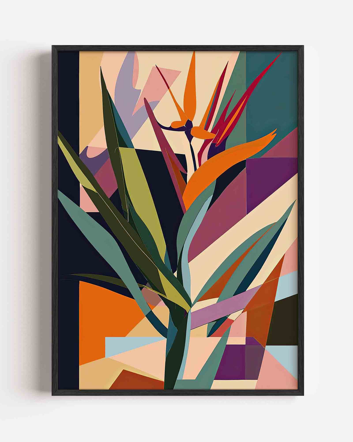 Abstracte bladeren – jungle portret poster als wanddecoratie