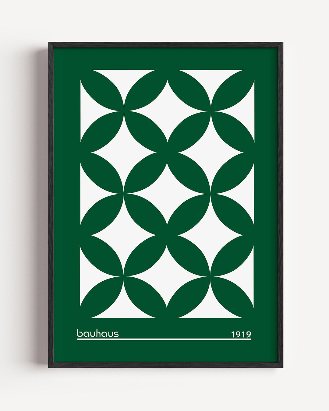 Vormritme en kleur – staande Bauhaus poster als wanddecoratie