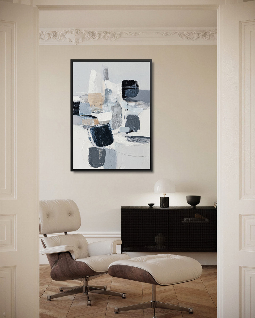 Organische vormen compositie – moderne staande wandkunst