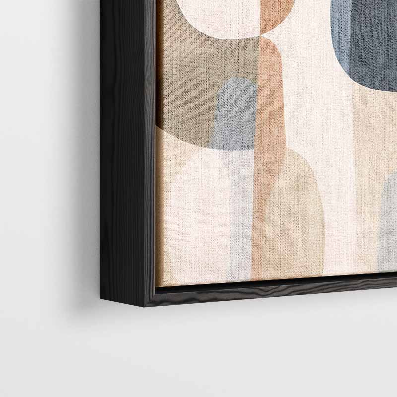 MODERNE ABSTRACTE VORMEN – dibond wanddecoratie in staand formaat