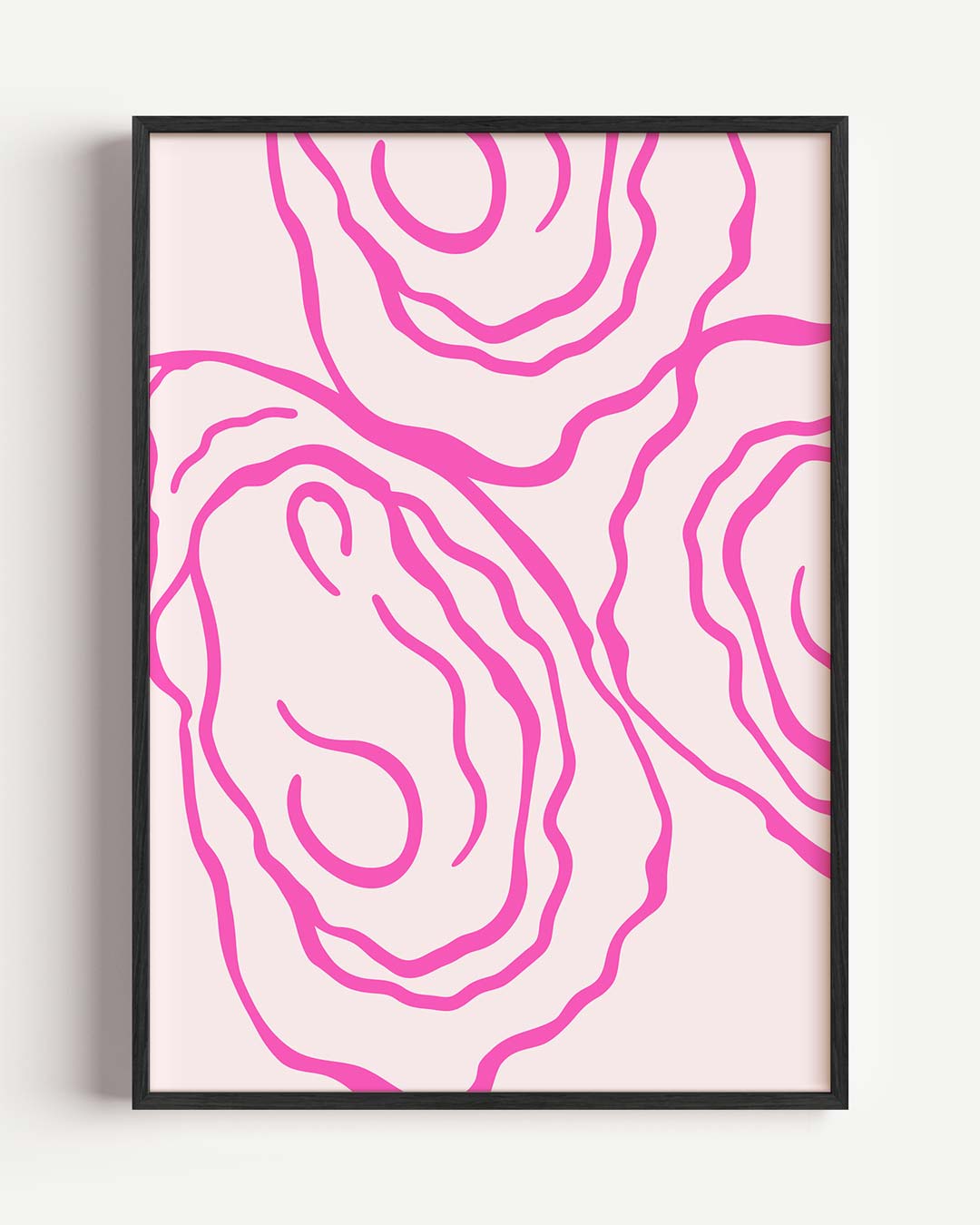 Moderne Pastel Oyster Print – keuken portret poster als wanddecoratie