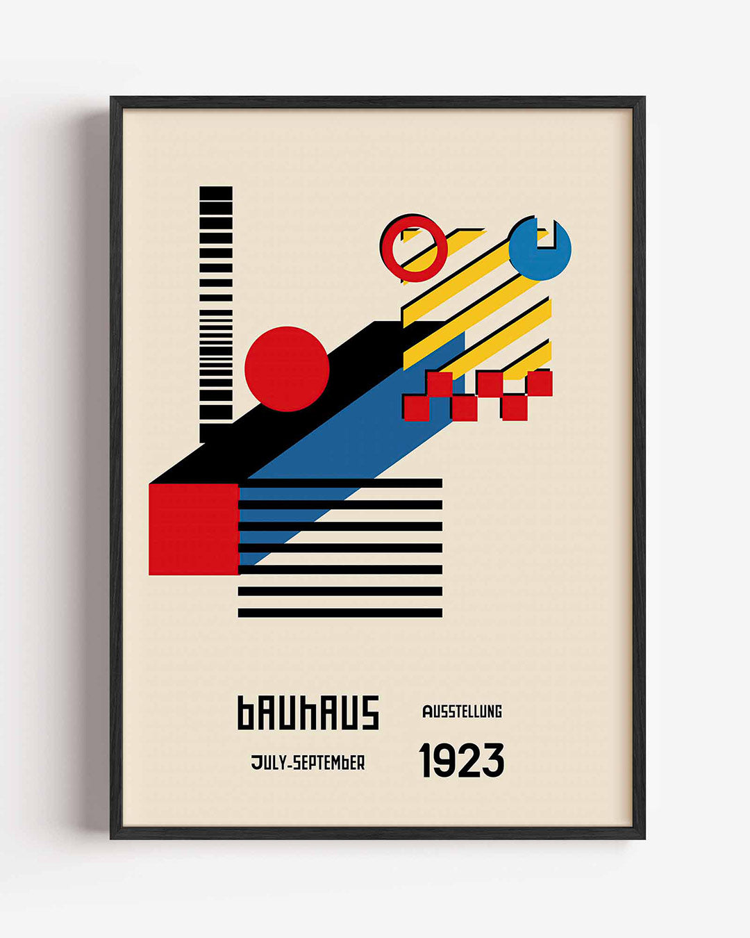 Vormen en vlakkenspel – staande Bauhaus poster als wanddecoratie