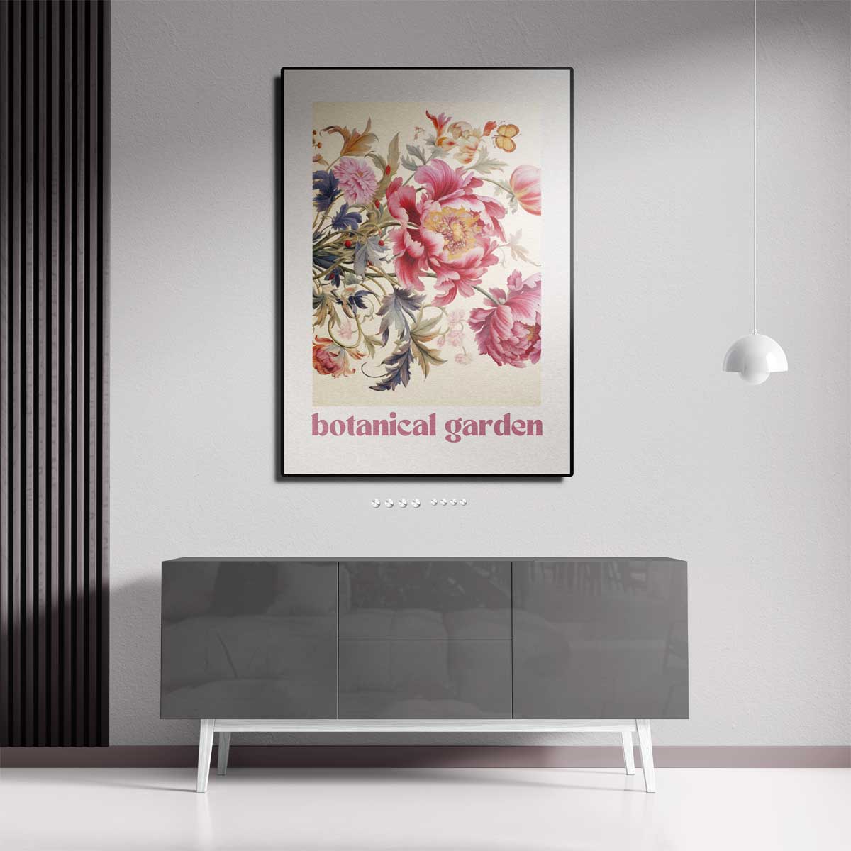 Kleurrijke Bloementuin – staand kunstwerk voor modern interieur