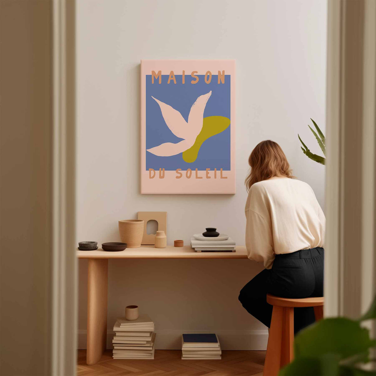 Zonsondergang Bloem – staand kunstwerk voor modern interieur