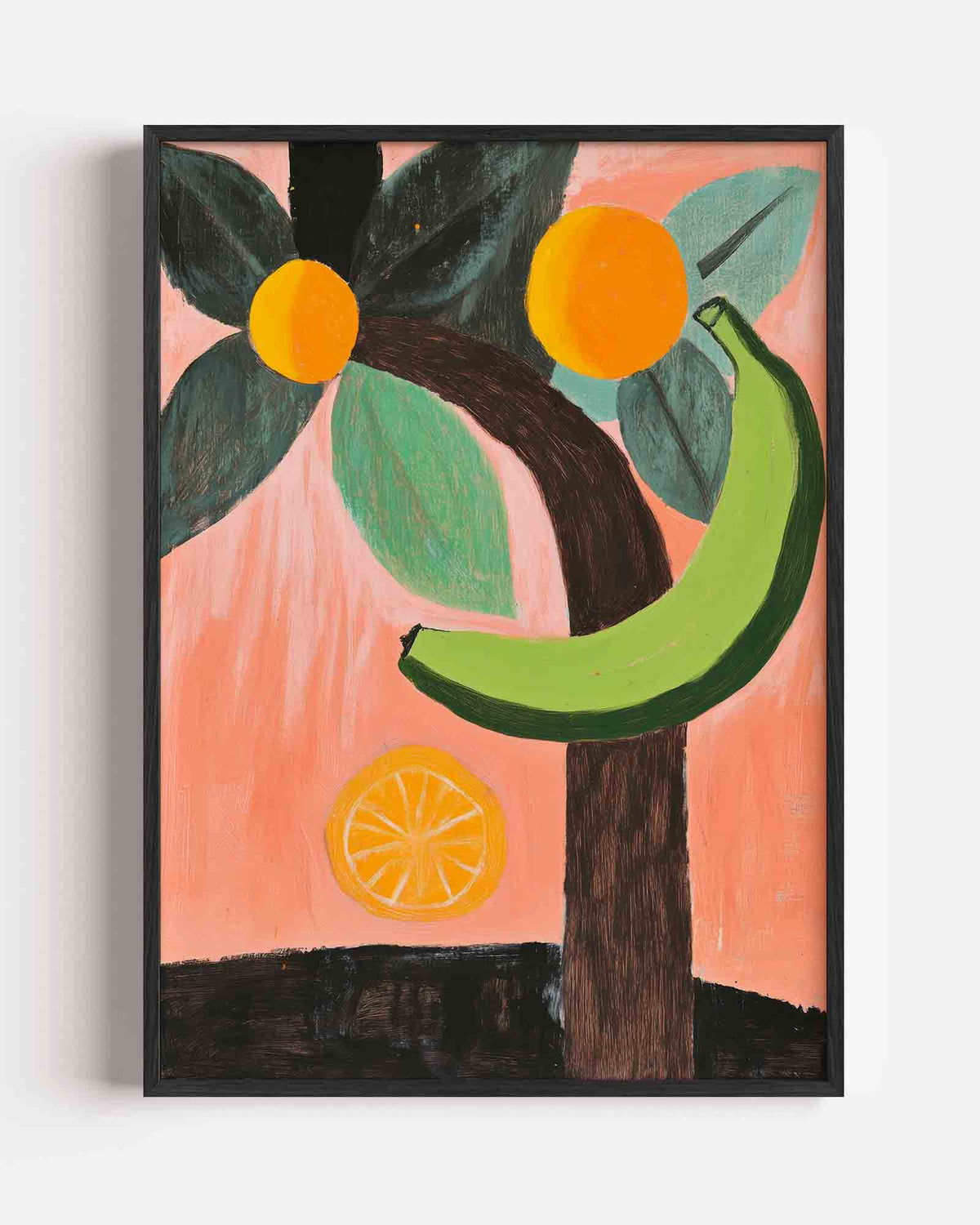 Banaan en citrus – jungle portret poster als wanddecoratie