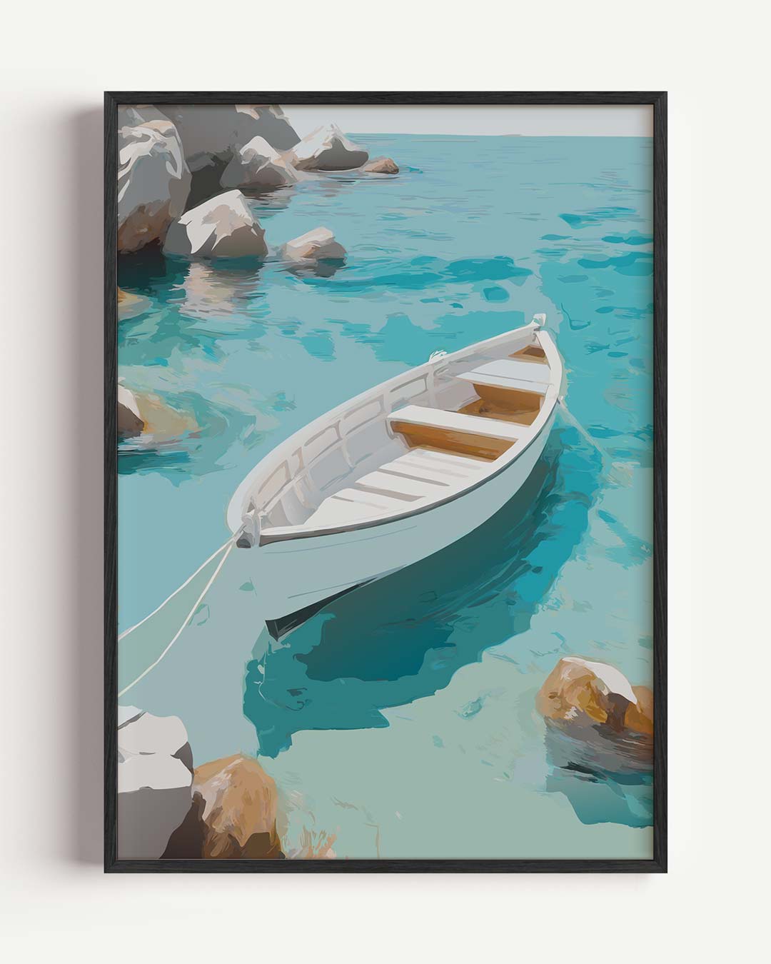 Dromerige Zeilboot – zomer portret poster als wanddecoratie