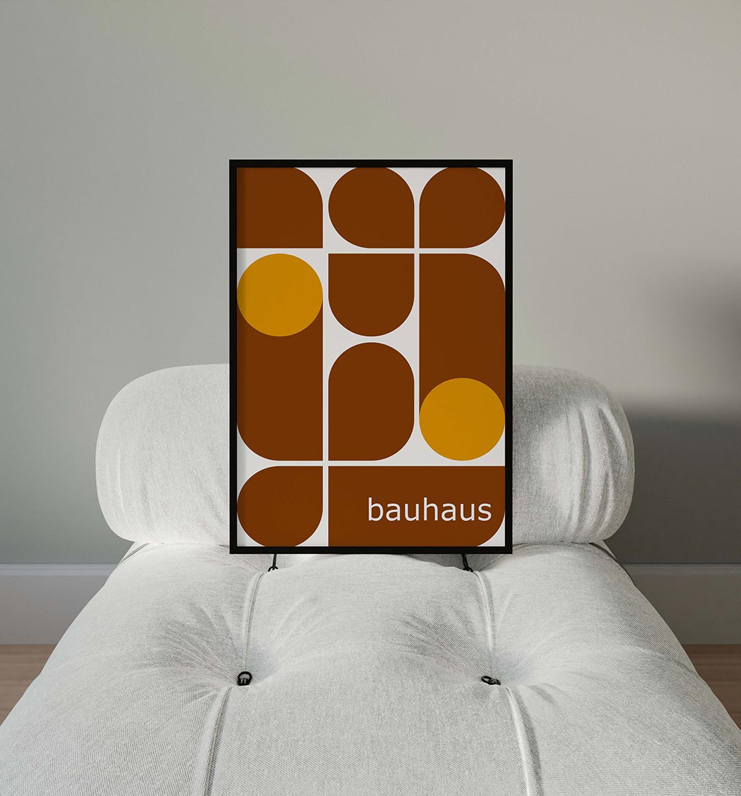 Vorm en balans – moderne Bauhaus wandkunst als poster