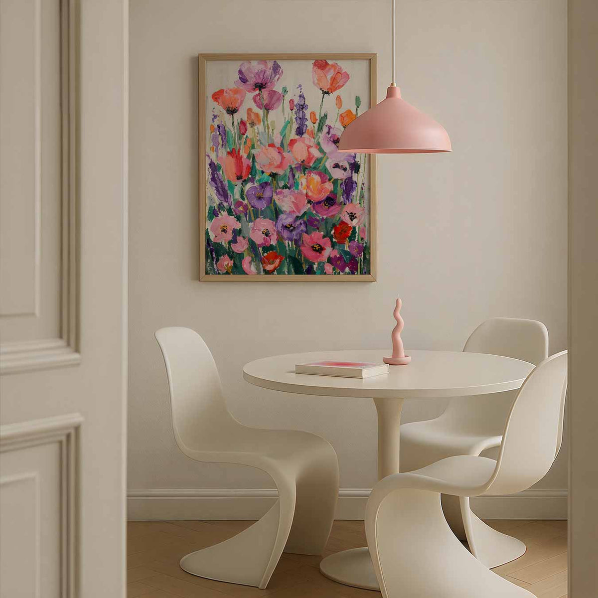 Kleurrijke Bloemenpracht – staande Popart wanddecoratie van WallArtistic