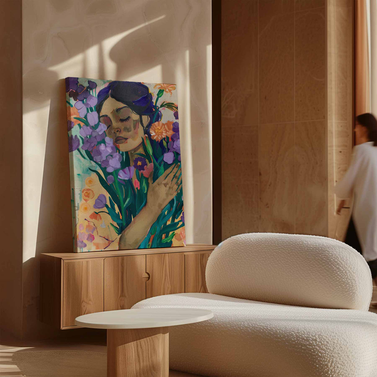 Bloemen en Dromen – staand kunstwerk voor modern interieur
