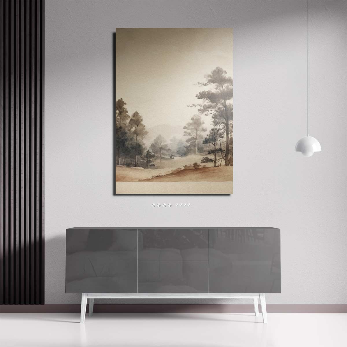 Mystieke Boslandschap – plexiglas wanddecoratie in portret formaat