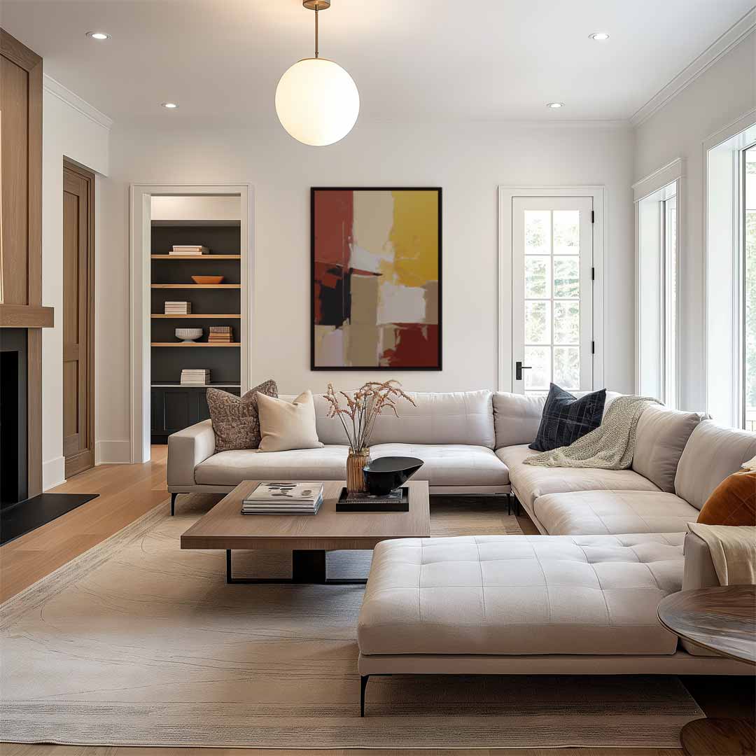 Abstracte Harmonie – staand kunstwerk voor modern interieur